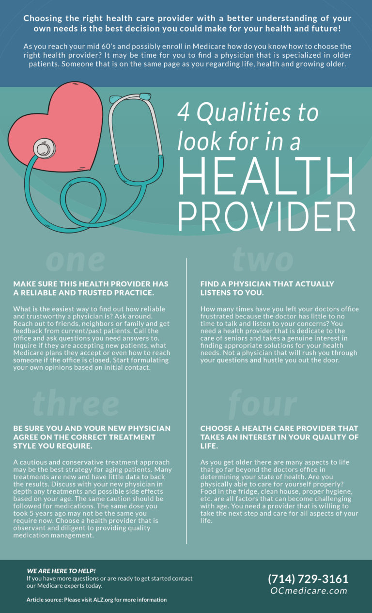 4 Qualities To Look For In A Health Provider Orange County Medicare Help And Enrollment For 