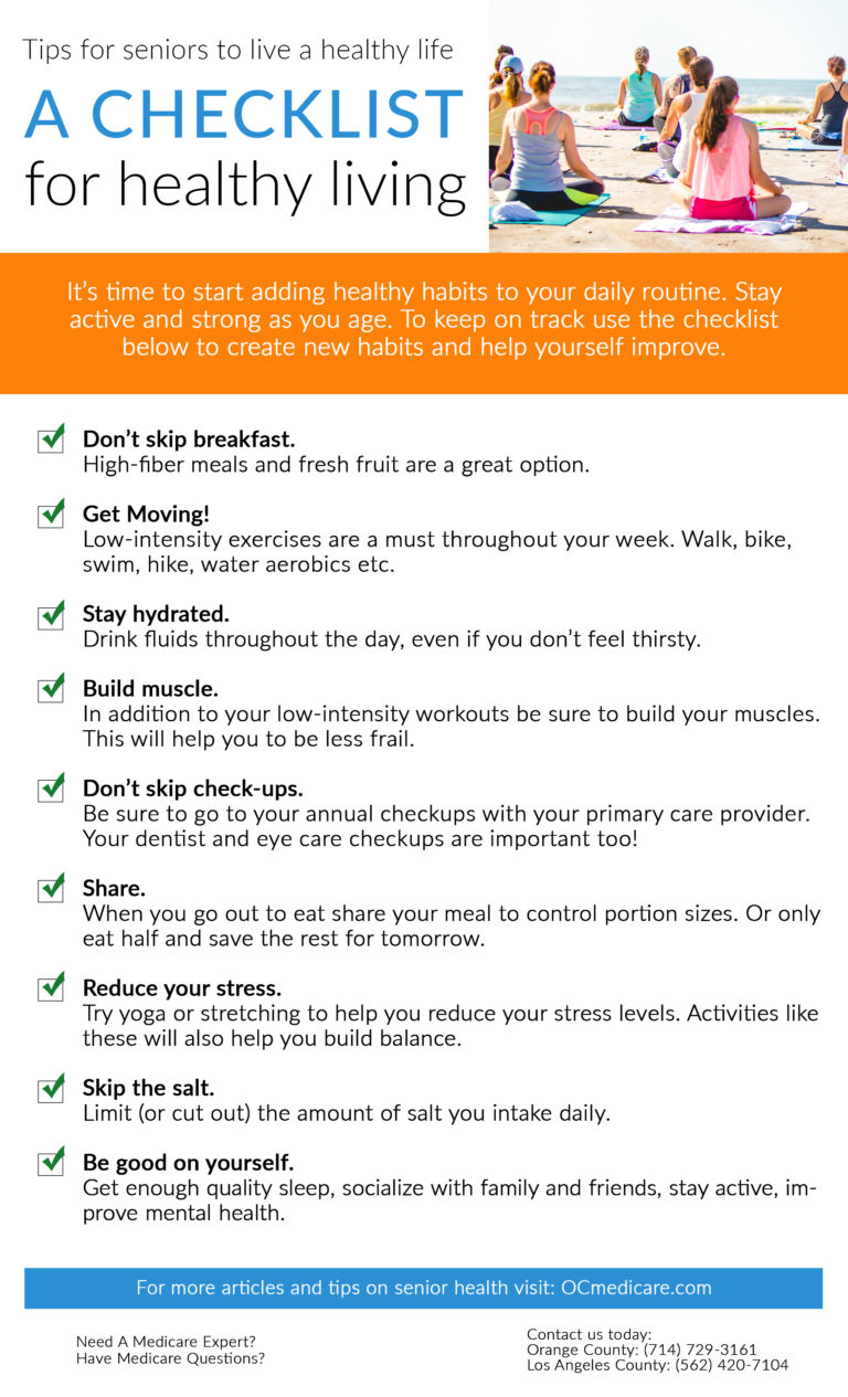 A Checklist for Healthy Living - Orange County Medicare - Help and ...